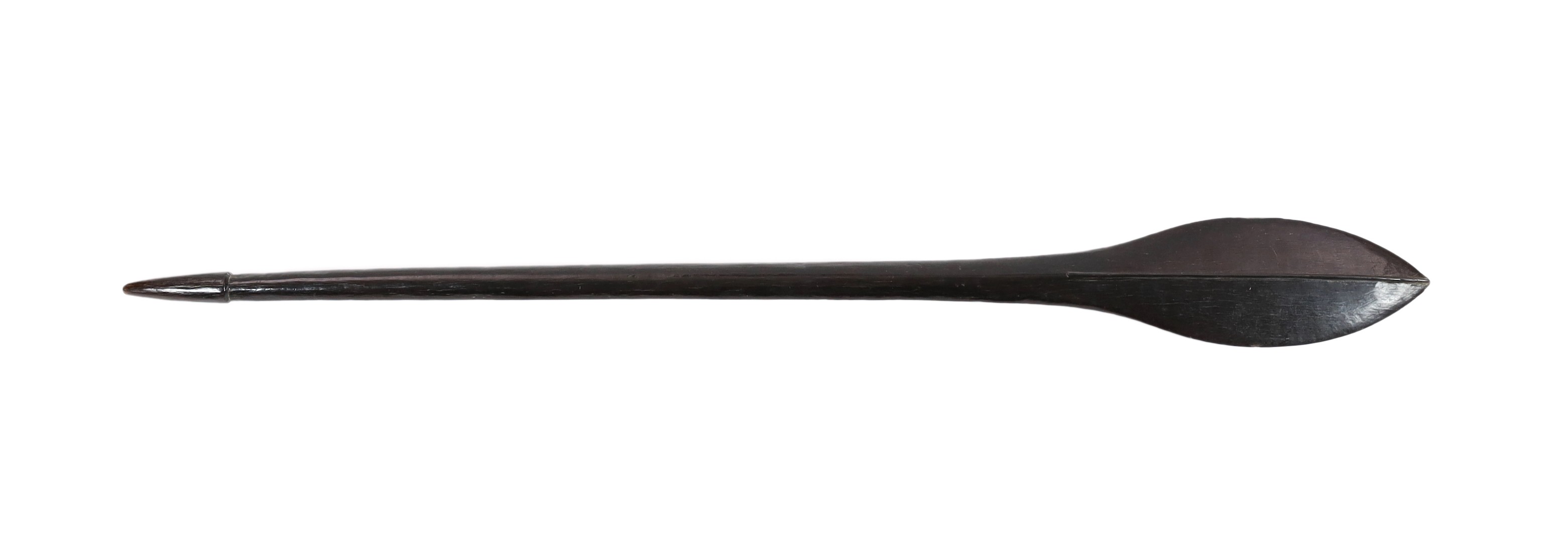 A Tongan hardwood war club, 116cm long